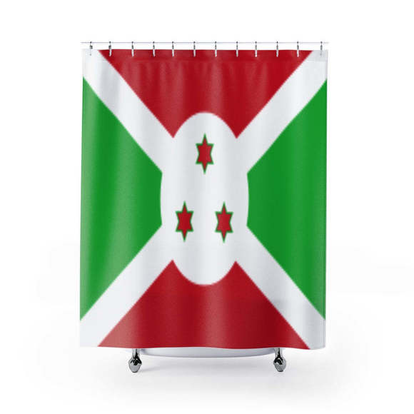 Burundi Flag Stylish Design 71" x 74" Elegant Waterproof Shower Curtain for a Sp - Picture 2 of 3